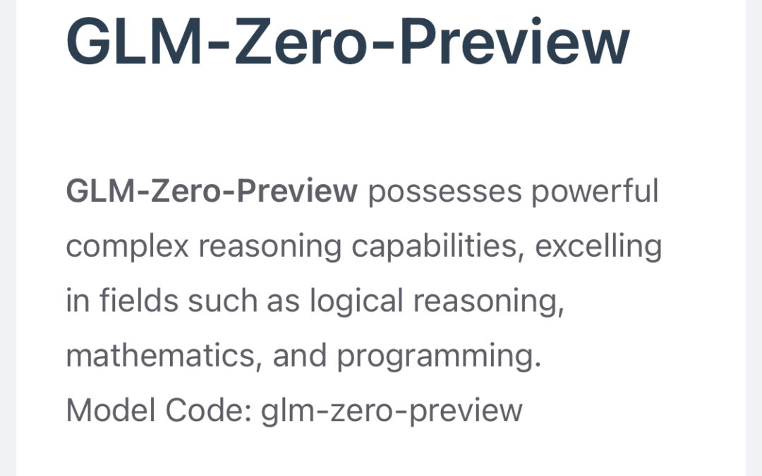 What is GLM-Zero-Preview?